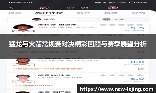 猛龙与火箭常规赛对决精彩回顾与赛季展望分析